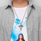 PENDRA INRI Jesus Cross Steel Necklace