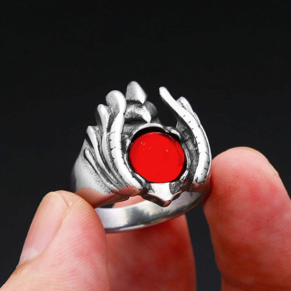 PENDRA Redwing Gothic Stainless Steel Wings Pendant