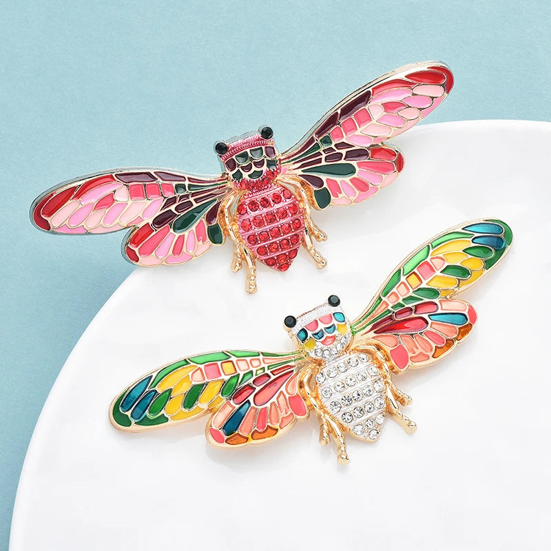 PENDRA Beautiful Enamel Bee Brooch