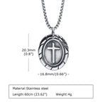 PENDRA Cross Silver Religious Pendant Necklace