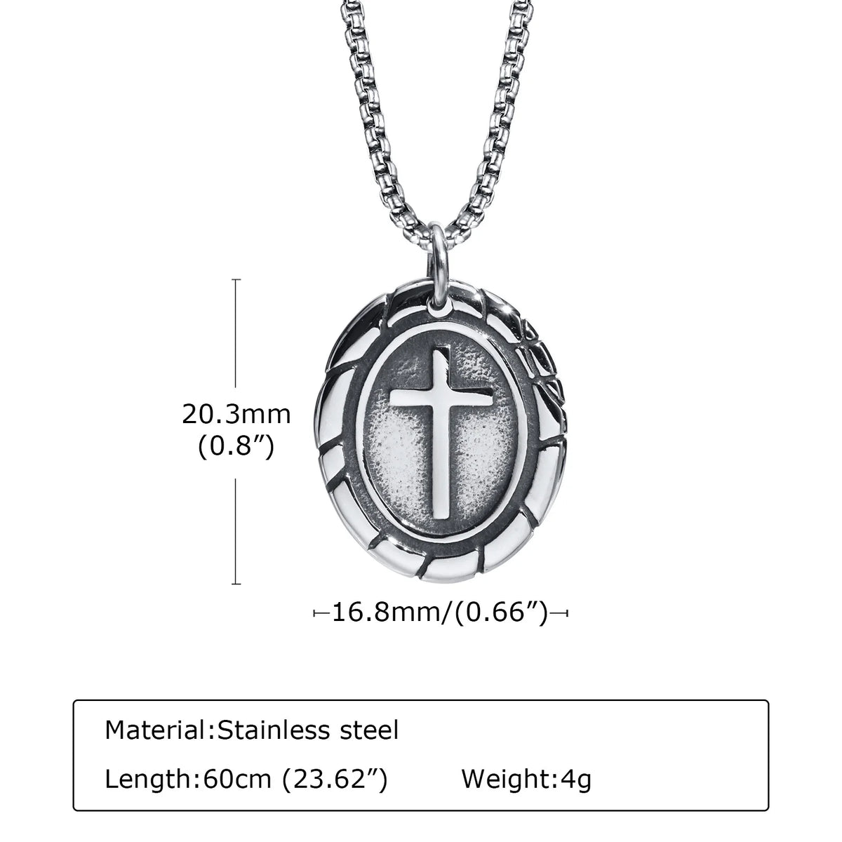 PENDRA Cross Silver Religious Pendant Necklace