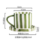 Simple ceramic coffee cup and saucer high-value coffee cup and saucer set household water  afternoon tea European and saucer ins