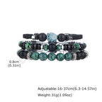 Ethnic Bead Bracelet for Men Boys,Layered African Pine Bead Wristband,Punk Jewelry Gift