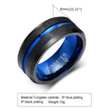 Trendy Brushed Tungsten Carbide Ring for Men Boys,8mm Grooved Durable Bend Ring,Father's Day Anniversary Gifts