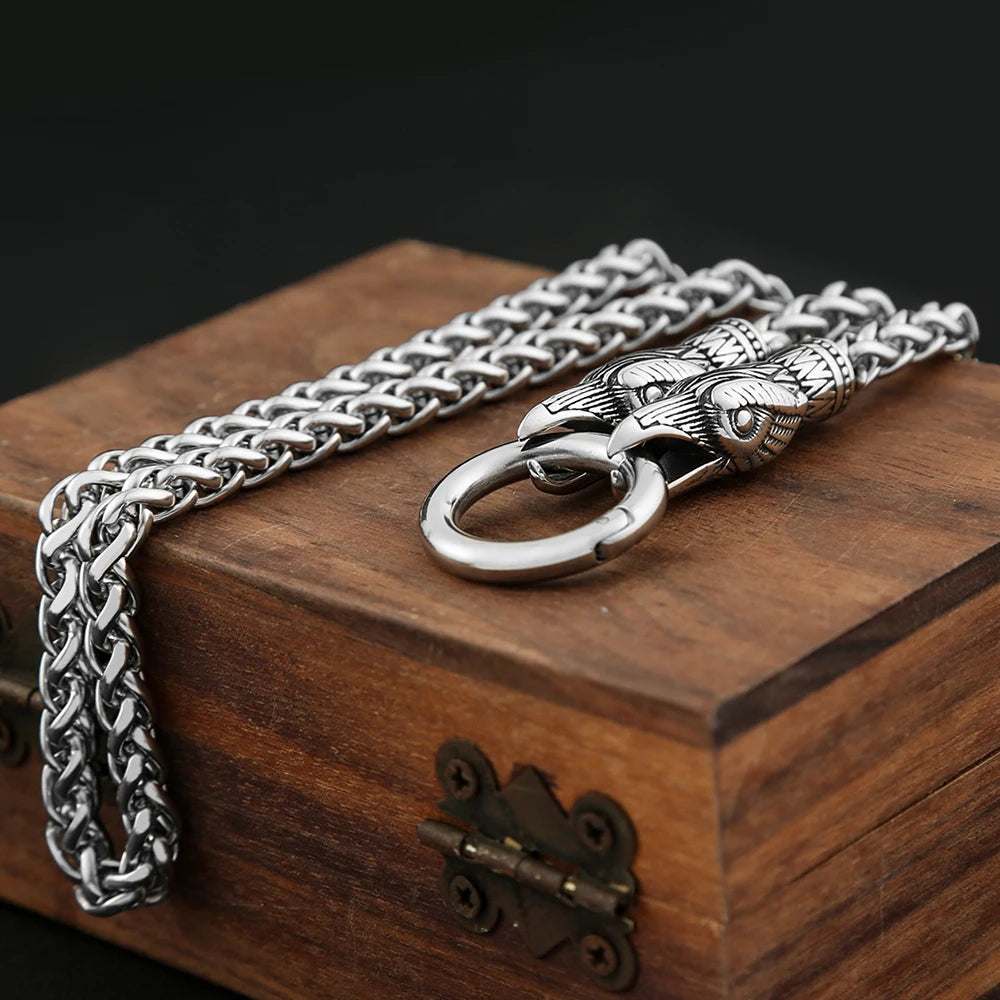 PENDRA Wolfcrest Vintage Wolf Head Chain Pendant