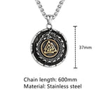 PENDRA Dragon Rune Steel Necklace