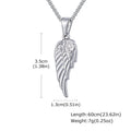 Men's Rose Wing Pendant Necklace,Never Fade Stainless Steel Wings Collars,Rock Punk Jewelry Gift