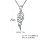 Men's Rose Wing Pendant Necklace,Never Fade Stainless Steel Wings Collars,Rock Punk Jewelry Gift