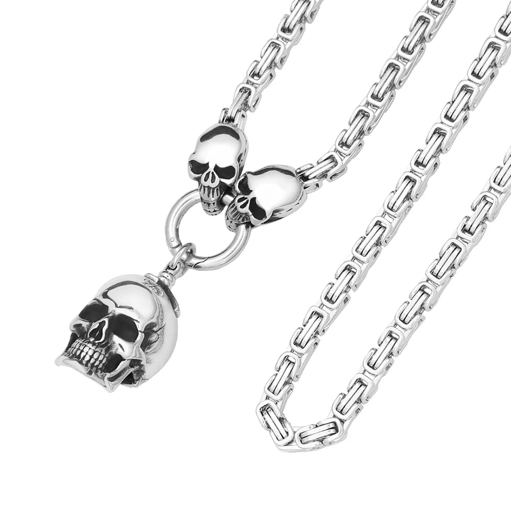 PENDRA Skullpunk Gothic Stainless Steel Skull Pendant