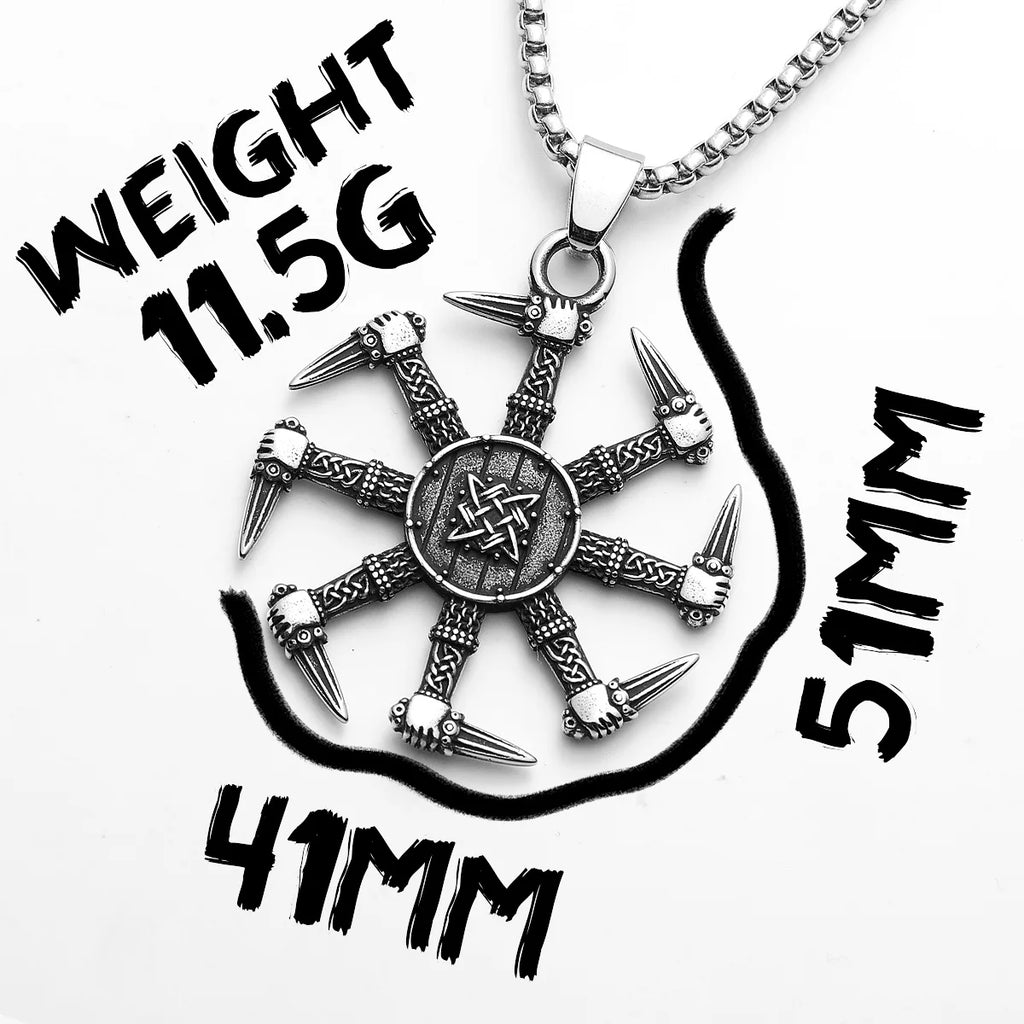 Viking Dagger Unique Amulets Men Necklaces Stainless Steel Pendant Chain Women Punk Fashion Jewelry Accessories Gifts Wholesale