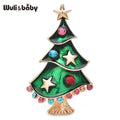 PENDRA Noelgreen Green Enamel Christmas Tree Brooch