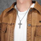 Carving Cross Men Necklaces Stainless Steel Pendant Chain Women Fashion Unique Jewelry Punk New In Accessories Gifts Wholesale