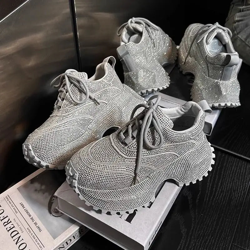 PENDRA Rhinestone Diamond Sports Shoes