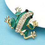 PENDRA Lovely Enamel Frog Brooch