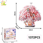 PENDRA Discoloration Cherry Floral Building Set