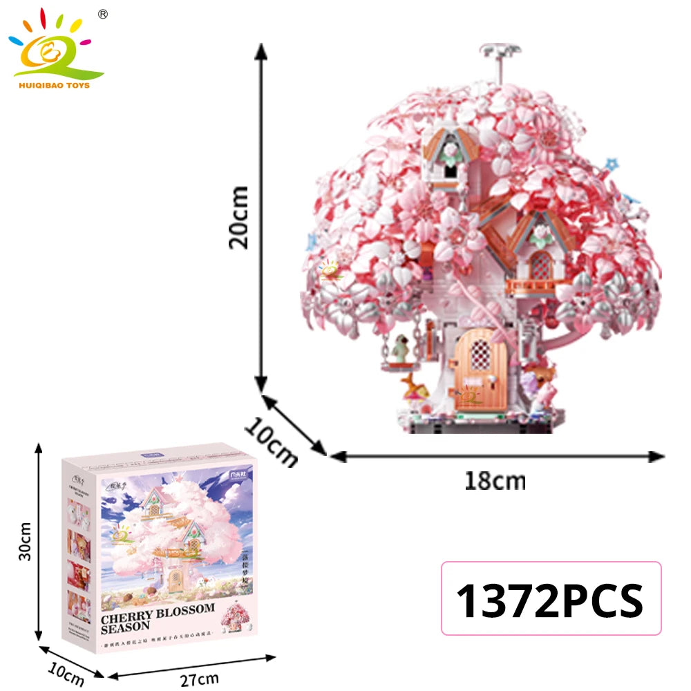 PENDRA Discoloration Cherry Floral Building Set