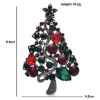 PENDRA Noelina Rhinestone Christmas Tree Brooch