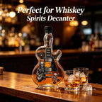 350ml Glass Liquor Decanter Guitar Design Skull Rock Style Whiskey Bottle Decorative Bar Accessory Collectible Gift