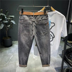 New Arrival Korean Style Pants Men's Luxury Harajuku Designer Cowboy Kpop Brand Denim Slim Pencil Pants Men's Jeans for Autumn