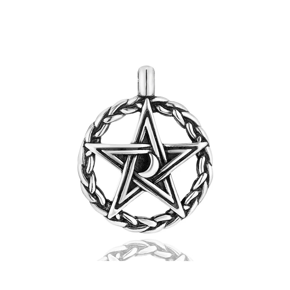 PENDRA Pentagramforge Vintage Stainless Steel Pentagram Necklace