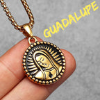 Virgin Mary Guadalupe Angel Cross Stainless Steel Men Necklaces Pendant Chain Amulet For Women Fashion Jewelry Gifts Wholesale