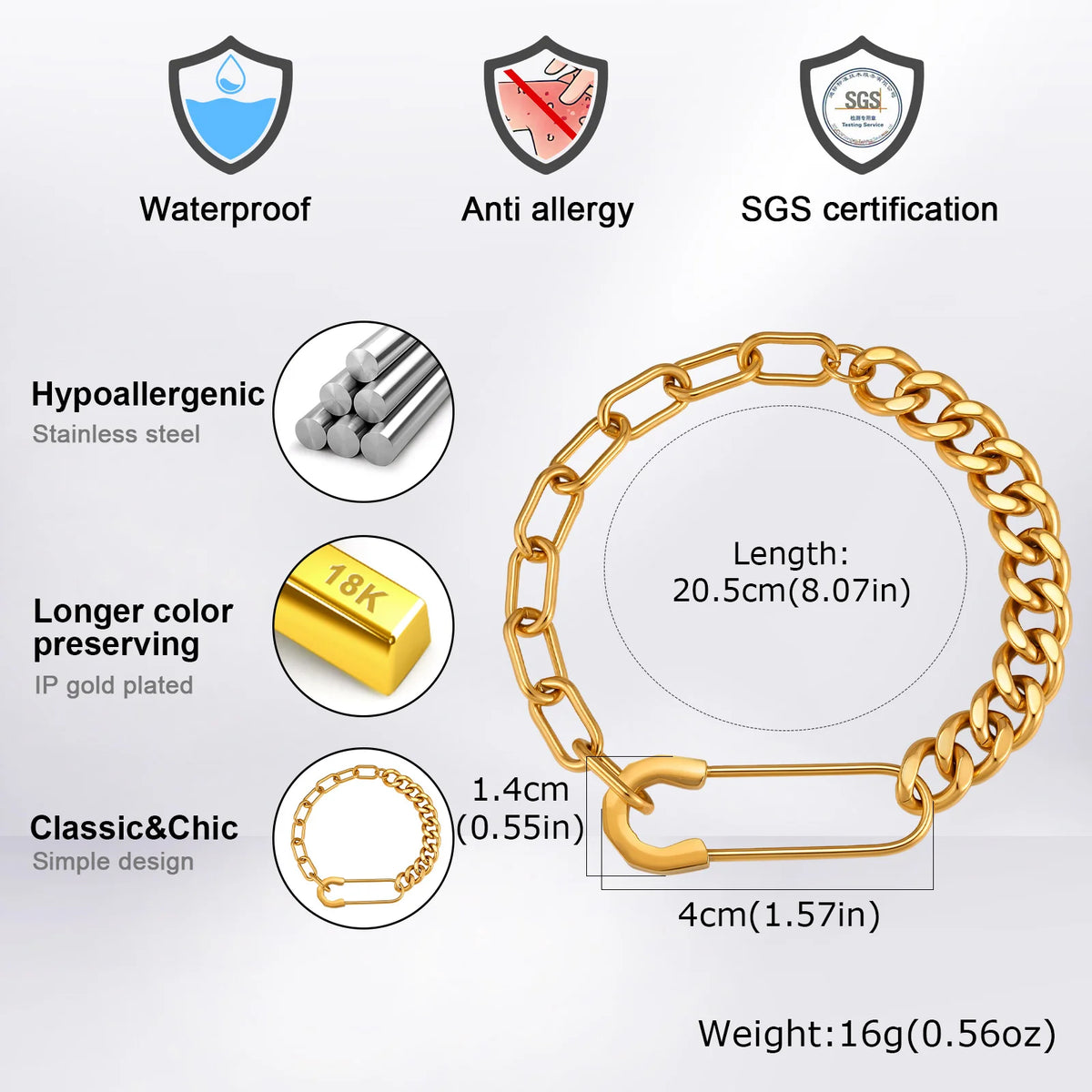 PENDRA Cuban Rectangle Bracelet