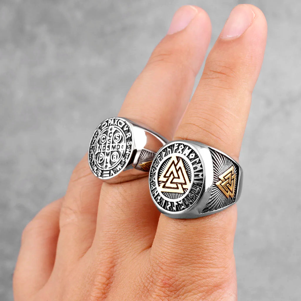 PENDRA Nordic Mythology Odin Steel Ring