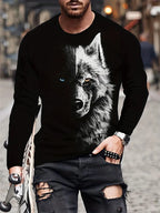 PENDRA Animal Print Long Sleeve T-Shirt