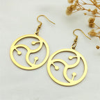 Hip Hop Bdsm Symbol Stainless Steel Earrings For Women Men Gold Color Fifty Shades Of Grey Logo Earring Party Jewelry Gift