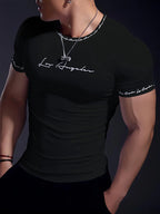 PENDRA Printed Urban Short-Sleeve Running T-Shirt