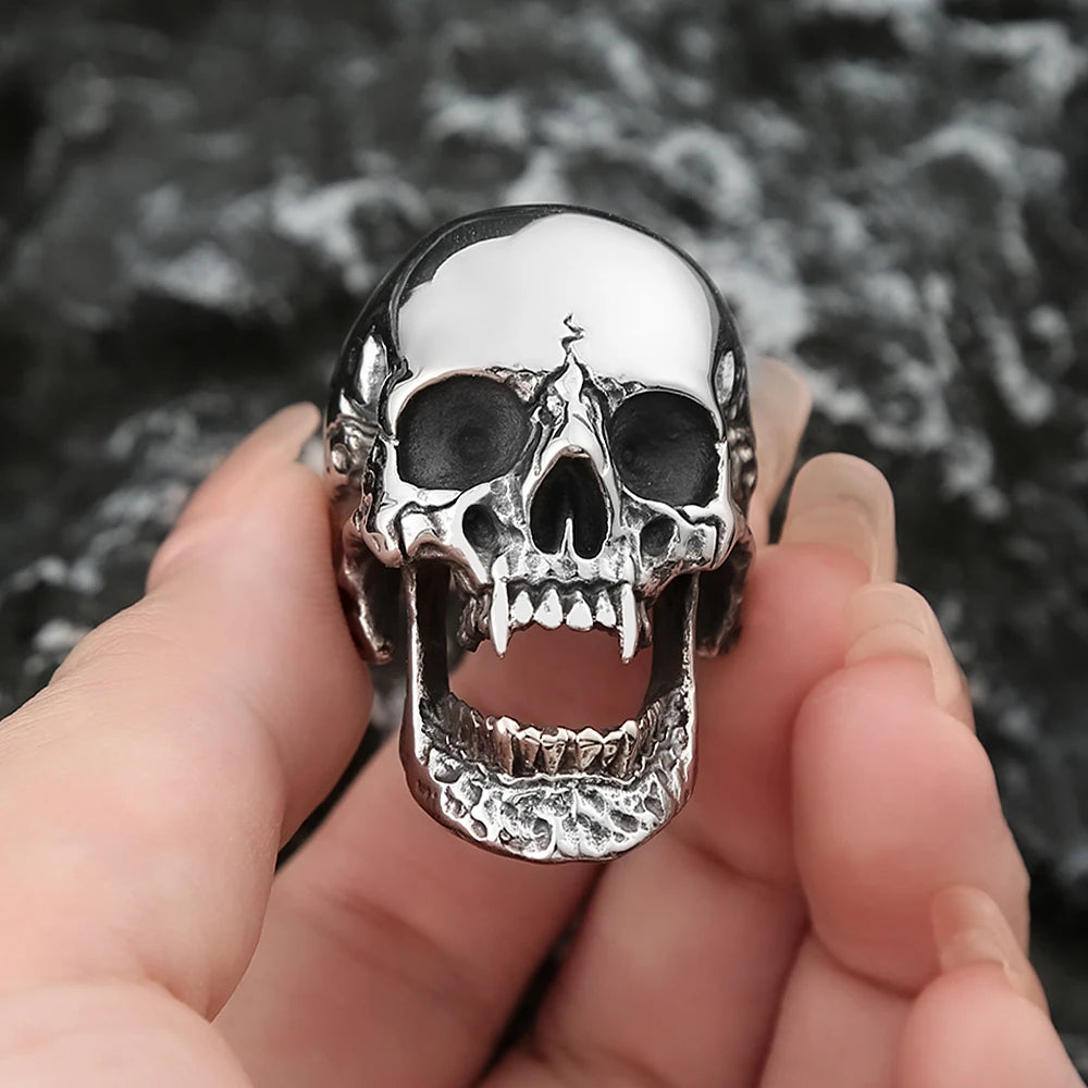 PENDRA Vampireskull High Polish Gothic Ring