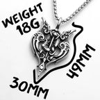 PENDRA Raven Sword Steel Necklace