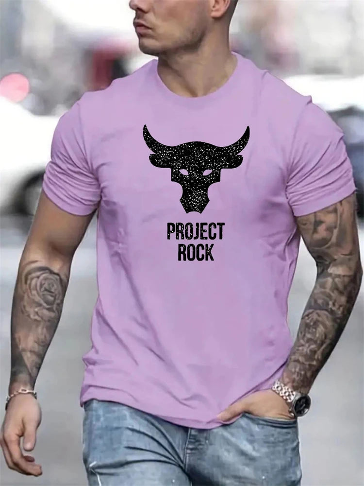 PENDRA Bull Print Oversized Tees Short Sleeves Tops T-Shirt