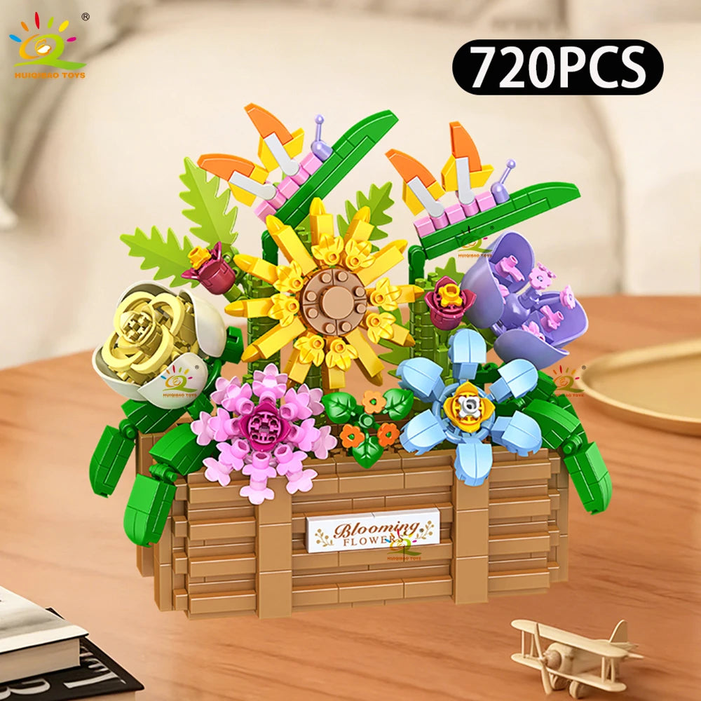 PENDRA Rose Sunflower Micro Building Set