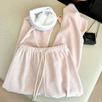 Thick and Gentle Pink Soft Sports Pants Women in Winter New High Waist Slim and Comfortable Versatile Casual Floor Pants
