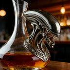 Novelty Alien Creature Whiskey Decanter, Unique Glass Bottle for Sci-Fi Gifting & Home Bar Decor Alien Xenomorph