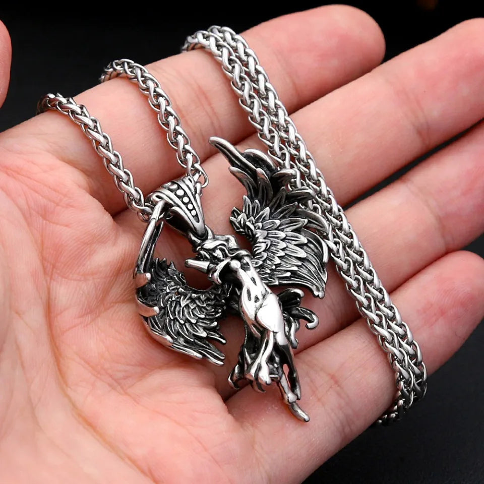 PENDRA Fallenangel Gothic Angel Wing Necklace