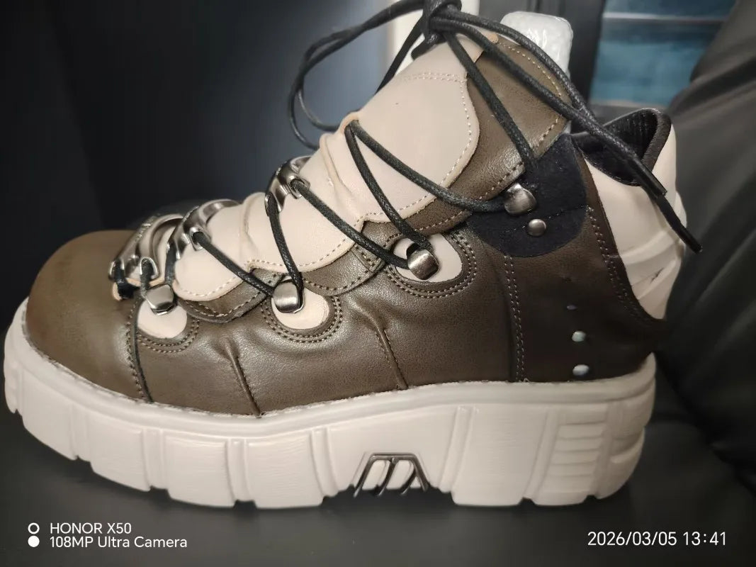PENDRA Leather Platform Spanish Punk Shoes