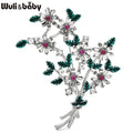 PENDRA Banquetflora Crystal Flower Brooch