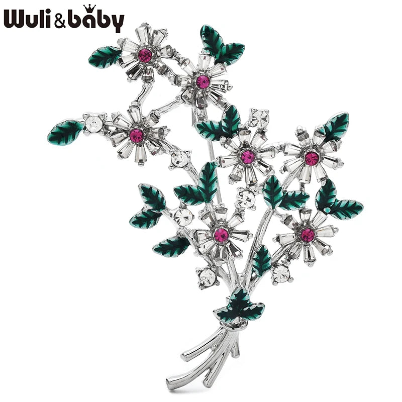 PENDRA Banquetflora Crystal Flower Brooch