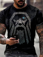 PENDRA Nordic Rune Printed Short-Sleeve T-Shirt