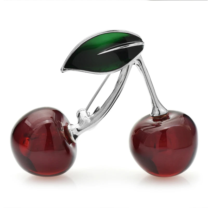 PENDRA Cherryelle Delicious Cherry Brooch