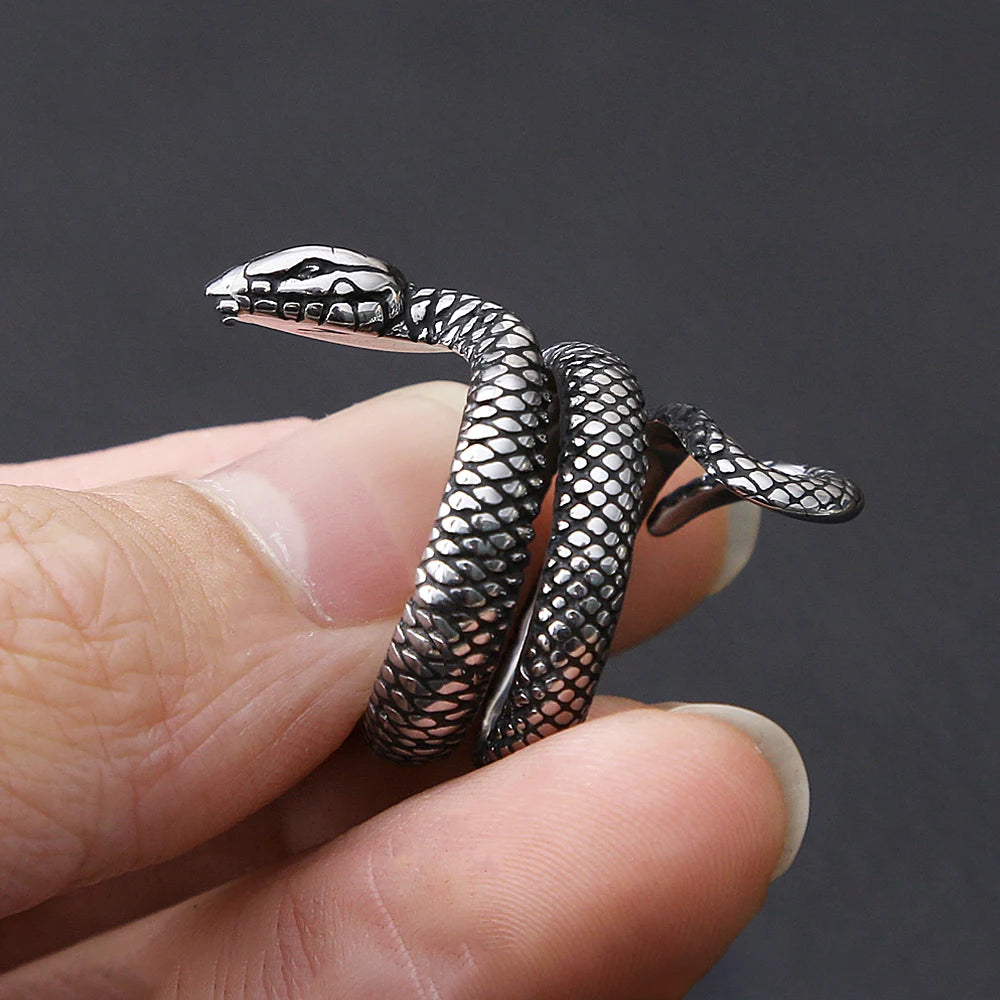 PENDRA Serpenta 316L Stainless Steel Snake Ring