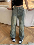 PENDRA Wide Leg Waist Washed Pants