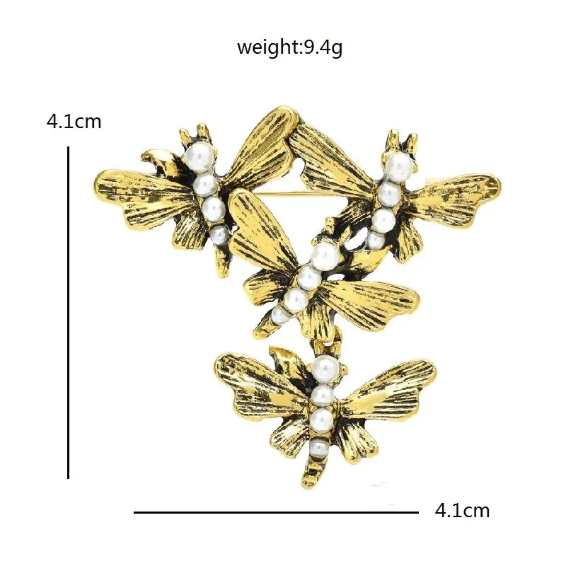 PENDRA Folibird Leaf and Bird Brooch