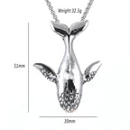 PENDRA Whaletail Stainless Steel Whale Pendant