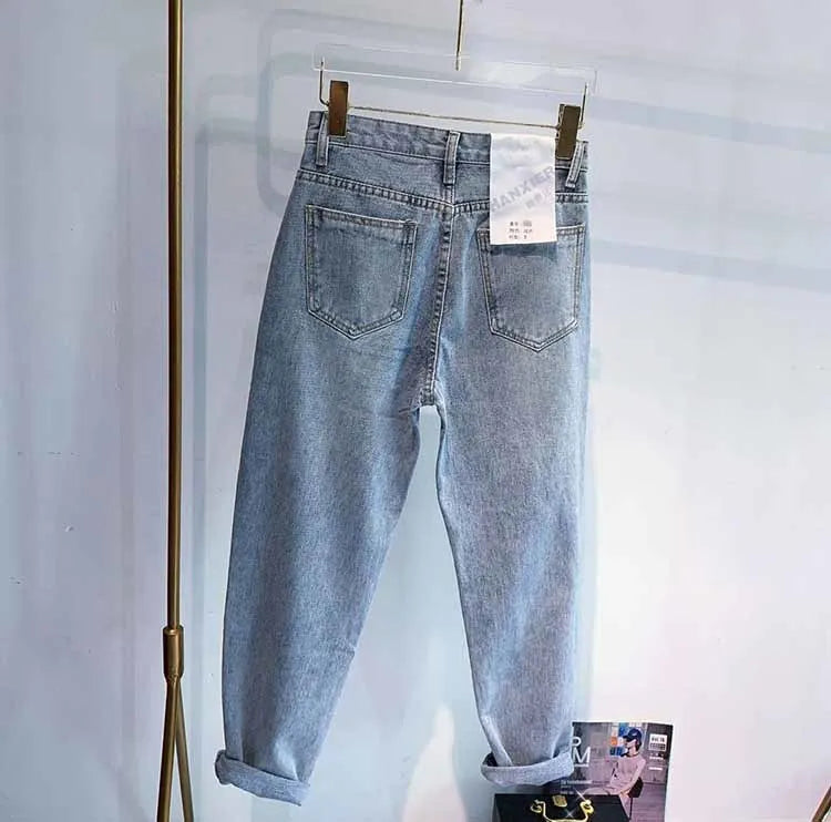 European Fashion New Heavy Industry Full Diamond Rhinestone Flash Denim Pants Women's Jeans Blue 2024 Spring Summer