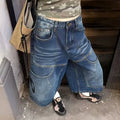 PENDRA Wide Leg Waist Denim Pants