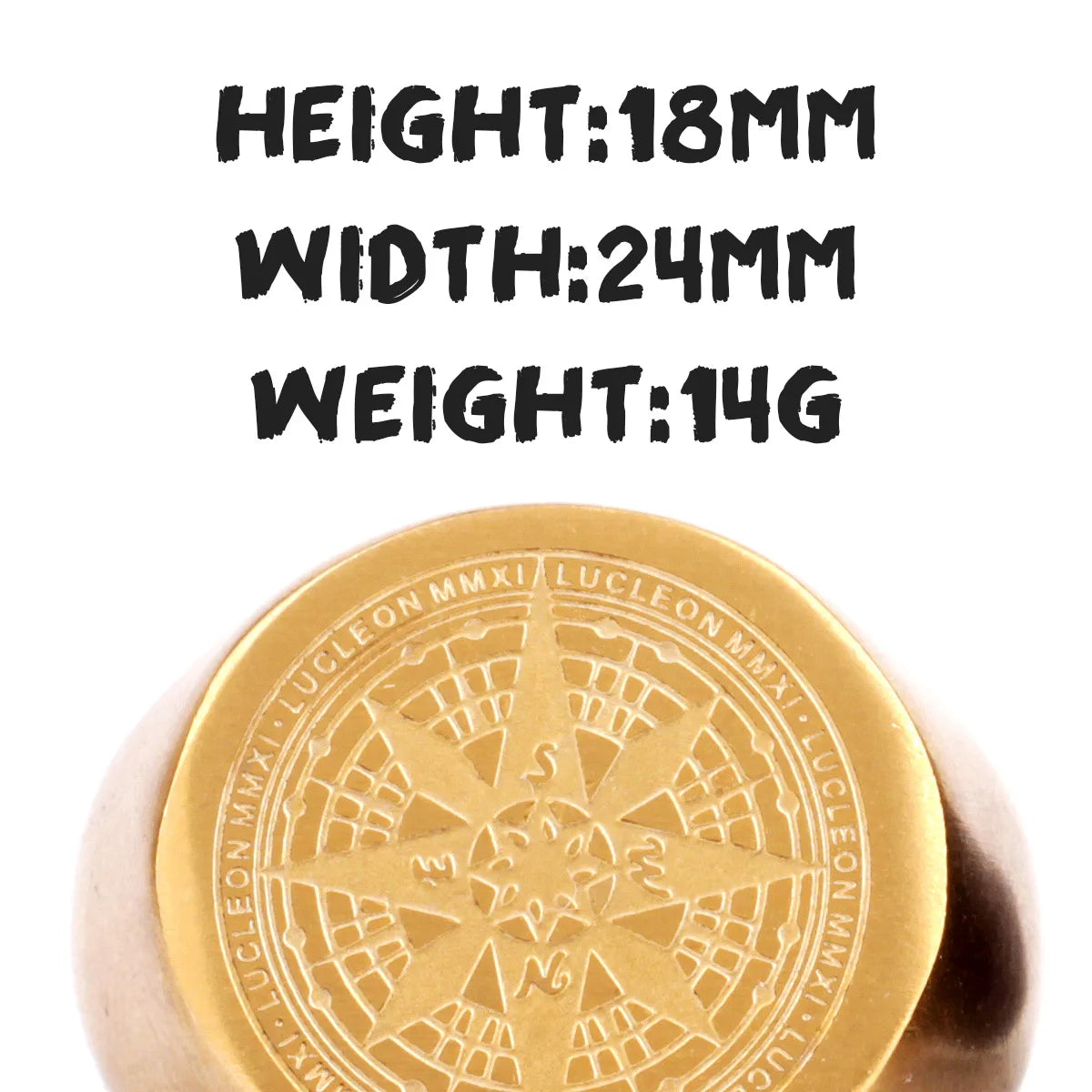PENDRA Compass World Map Steel Ring