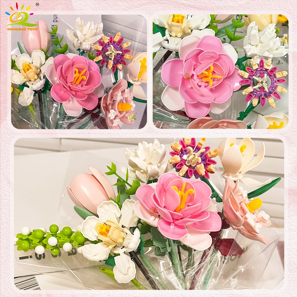 PENDRA Bouquet Rose Micro Building Set